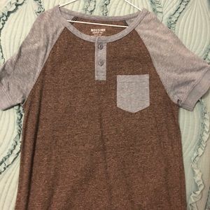 Blue and Grey Baseball Tee